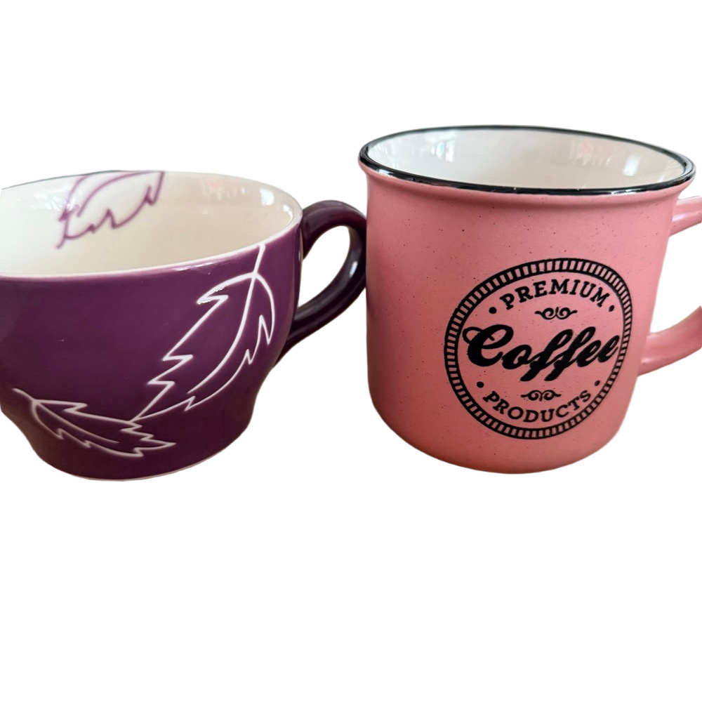 Two cups-One Starbucks and one Simply Home